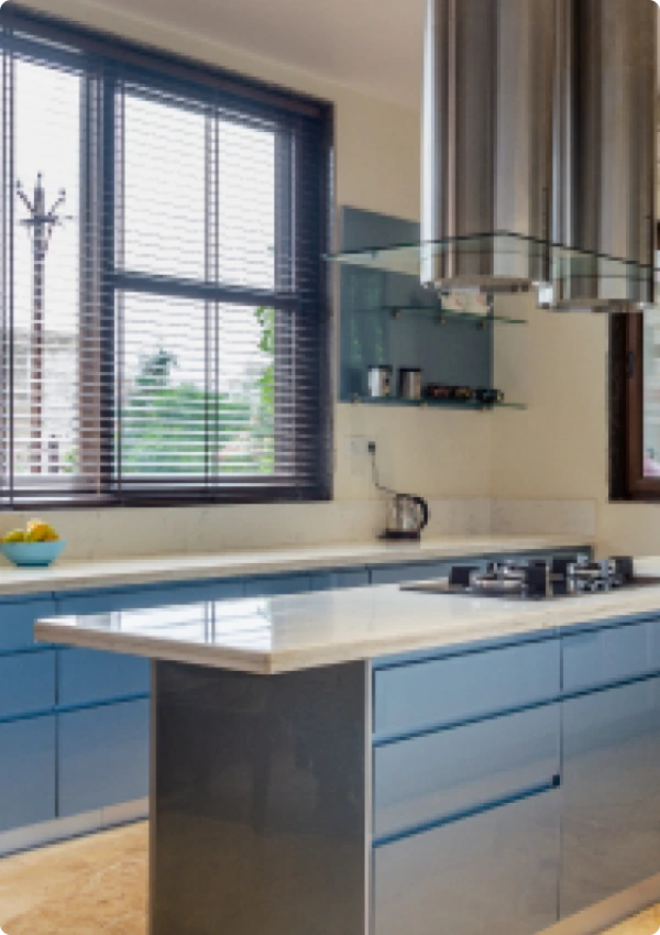 Aristocratic Azure Modular Kitchen