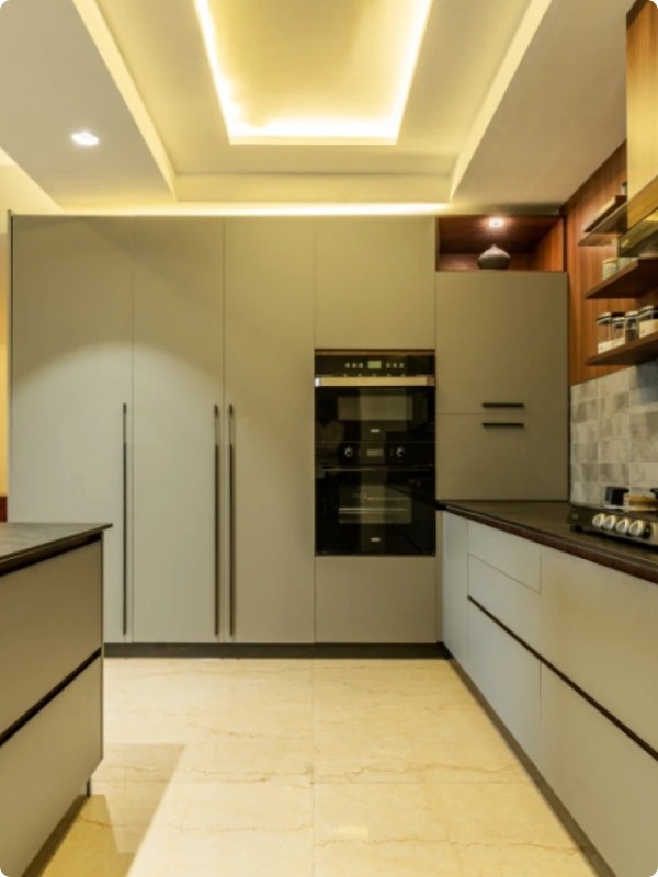 Sterling Silver Peninsular Modular Kitchen