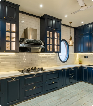 The Blue Vintage Connoisseur Modular Kitchen